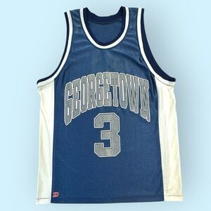 Vtg 90s Allen Iverson #3 Georgetown Hoyas Blue Dodger NCAA Jersey MEDIUM